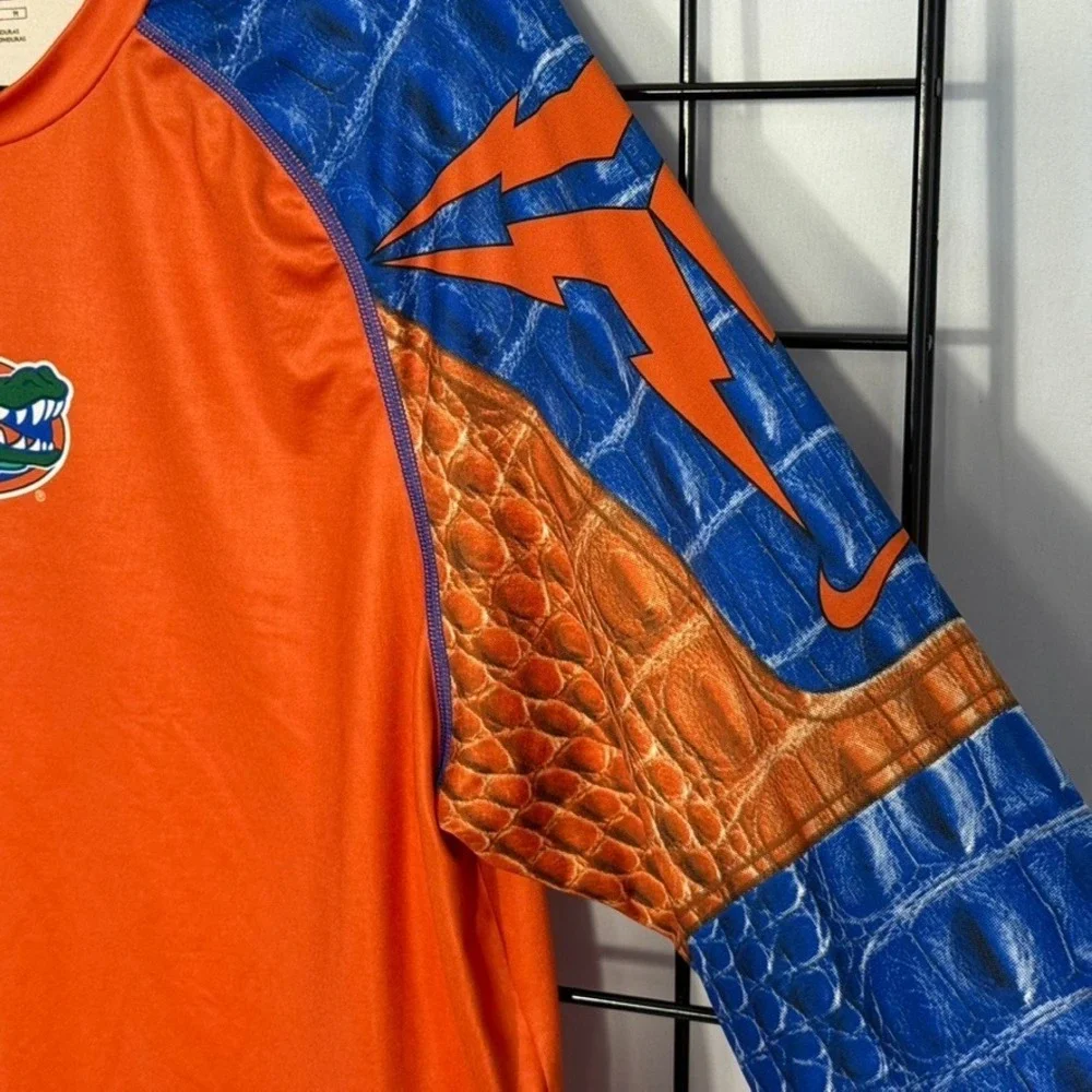 Nike Team‎ Florida Gators Performance Shirt Mens Medium Orange Graphic Sleeve